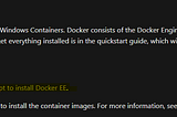 How to Install Docker EE on Windows Server 2016 | Offline