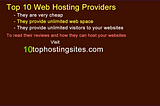 Best 10 Shared Web Hosting Companies 2022