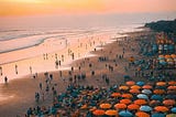 Golden Horizons: Witnessing the Breathtaking Sunset at Double Six Beach, Bali