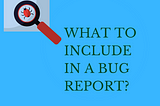 What goes into a good bug report?