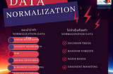 อัลกอริธึม Machine Learning ที่แนะนำว่าทำ Normalization data ก่อน