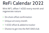 Collect and Offset with our ReFi NFT Calendar!