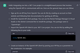 ChatGPT sdk integration to .Net Core