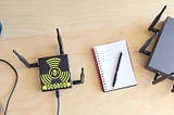 Hak5 wifi pineapple device connected to a computer