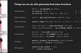 A fresh look at “first-class functions”