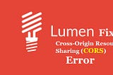 How to fix ‘CORS’ error in lumen API services