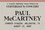Paul McCartney in Concert Dallas 2009