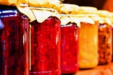 Jars of the best home-made jam