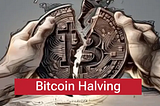 Image of Bitcoin Being Ripped in Half