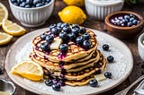 Lemon Blueberry Greek Yogurt Pancakes Recipe