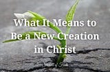 What It Means to Be a New Creation in Christ