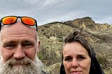 Michael Perdue and Ieva Andersone in Vashlovani, eastern Georgia. Photo: Ieva Andersone