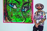 JO Jerusalem Elevates Art Basel w/ 3lb Weed Painting