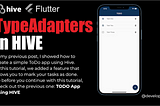 TypeAdapters in Hive — Flutter