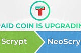 TRAID Coin Is Changing Its Hashing Algorithm From Scrypt to NeoScrypt