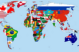 Flag map of the world