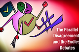 A digital illustration featuring two disagreeing persons representing a Social Media Comments War. Symbolism by akp51v.