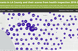 Restaurant health inspections: interactive map