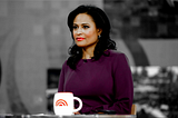 Kristen Welker from NBC sits at the Today Show anchor desk.