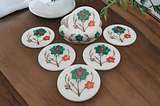 Marble Inlay Coasters Set of 6 | Max Bee Global