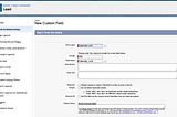 Salesforce new custom lead field page
