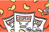 Bags of Crispers chips demand to be eaten