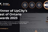 iWEBAPP — Winner of UpCity’s Best of Ontario Awards 2023