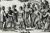 Moroccan Slave Market. Anonymous woodcut (17th c) (Google source image)