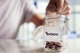 A pension pot with pennies in it