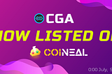 CGA is Now Listed on COINEAL