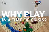 This image shows a LEGO® Serious Play® representation of three benefits of play including wellbeing, safety and innovation.