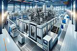 A high-tech industrial facility showcasing advanced investment casting equipment and precision machinery in operation