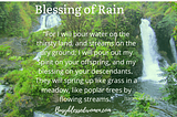 “Rain as the Blessing of Allah”