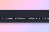 How is JavaScript Code executed?