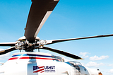 Picture of the blades of a helicopter.