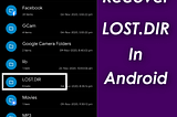 How to Recover Files From Lost.Dir?