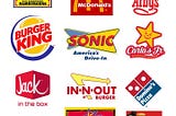 Fast Food Logos shown on The Hungry Colors blog by Stellen Design Graphic Design Agency in Los Angeles