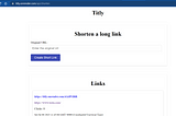 Titly: URL Shortening Application