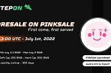Instructions on how to participate in STEPON’s Presale (SMT) on PinkSale Launchpad.