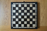 An empty chessboard.
