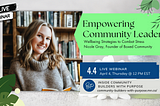 New Community Leaders Wellbeing Webinar