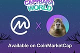 CAPY$ Available on CoinMarketCap