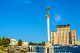 Independence Square on Kreshchatyk Street in Kyiv, Ukraine