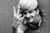 Indian soldier in WW2 giving victory sign