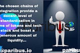 The chosen chains of integration provide a decent level of standardization of terms of tokens and…