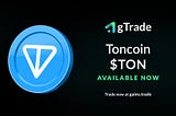 Toncoin ($TON) is listed on gTrade