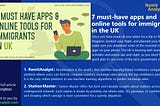 7 must-have apps and online tools for immigrants in the UK