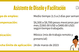 Vacante: Asistente de Diseño y Facilitación