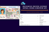 Extract Driver License Detail from Image using Einstein API