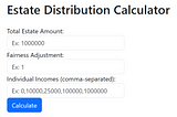 Distributing An Estate (or anything) Equitably — A Formula